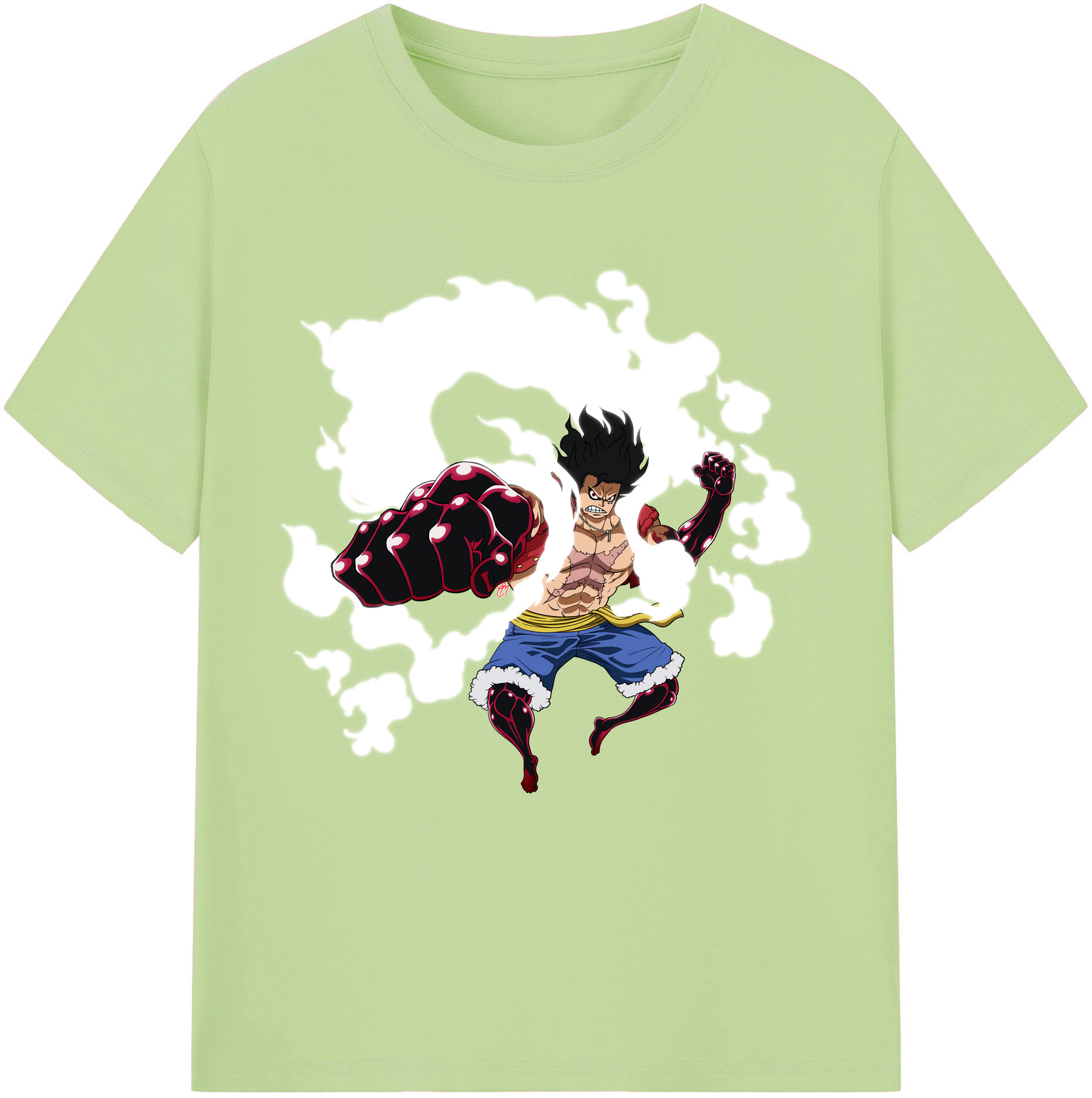 ワンピース モンキー・D・ルフィ ONE PIECE Monkey D. Luffy 綿100％半袖Tシャツ（フロントプリント）
